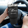 Black 30oz with Handle Thermal Tumbler Mug