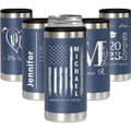 Personalized Slim Can Cooler - Custom Laser Engraved 12oz Stainless Steel Insulator for Hard Seltzer & Skinny Cans - Keeps Drinks Ice Cold 12+ Hours!