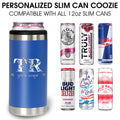 Personalized Slim Can Cooler - Custom Laser Engraved 12oz Stainless Steel Insulator for Hard Seltzer & Skinny Cans - Keeps Drinks Ice Cold 12+ Hours!