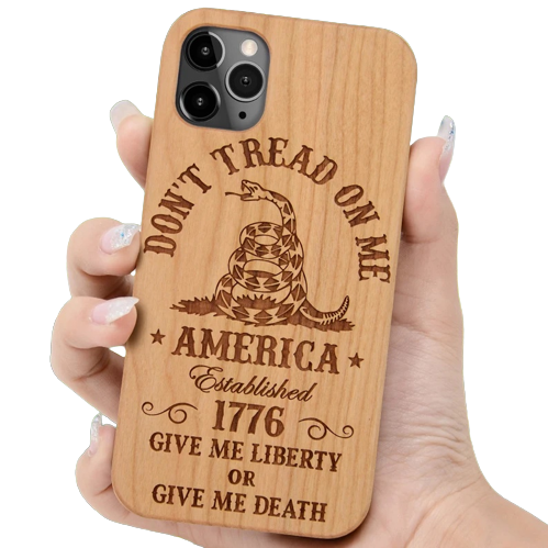 Don't Tread On Me Wood Phone Case