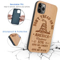 Don't Tread On Me Wood Phone Case