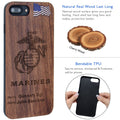 US Marines Dark Wood Phone Case