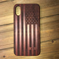 US Flag Wood Phone Case