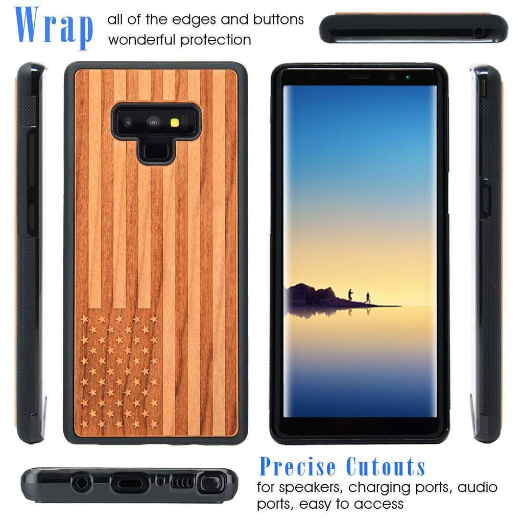 US Flag Wood Phone Case