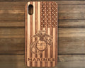US Marines Wood Phone Case