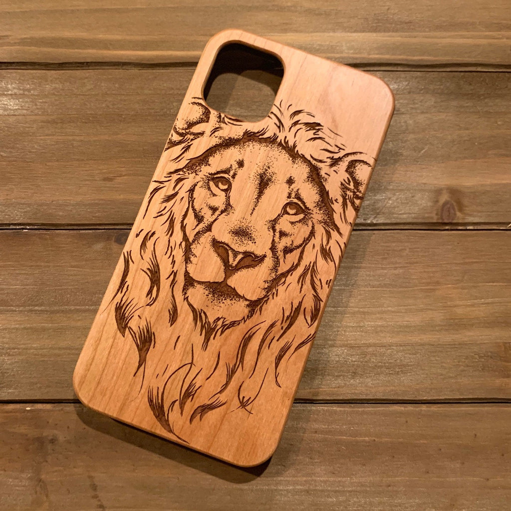 Wood Lion Phone Case