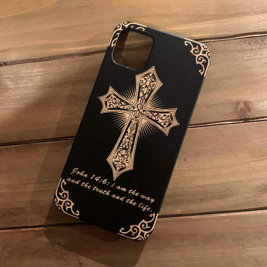 Cross Phone Case on Black Cross Phone Case on Black